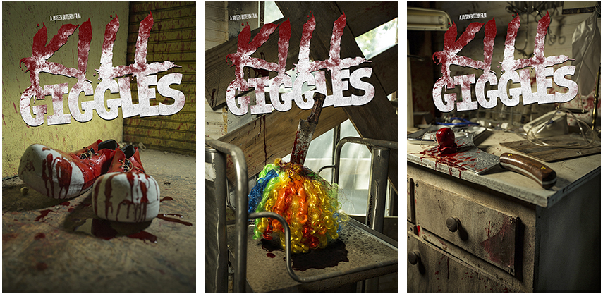 The three different theatrical posters for Kill Giggles